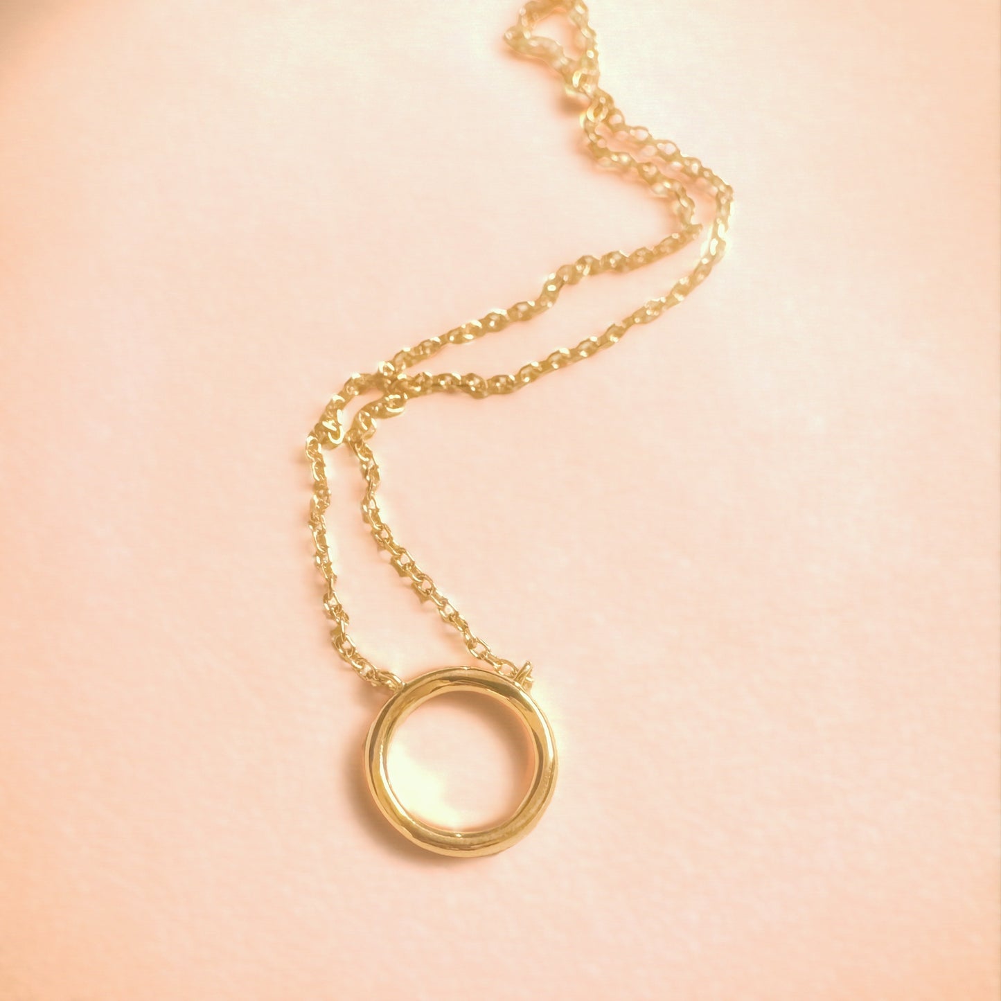 14K Gold Charm Keeper Chain
