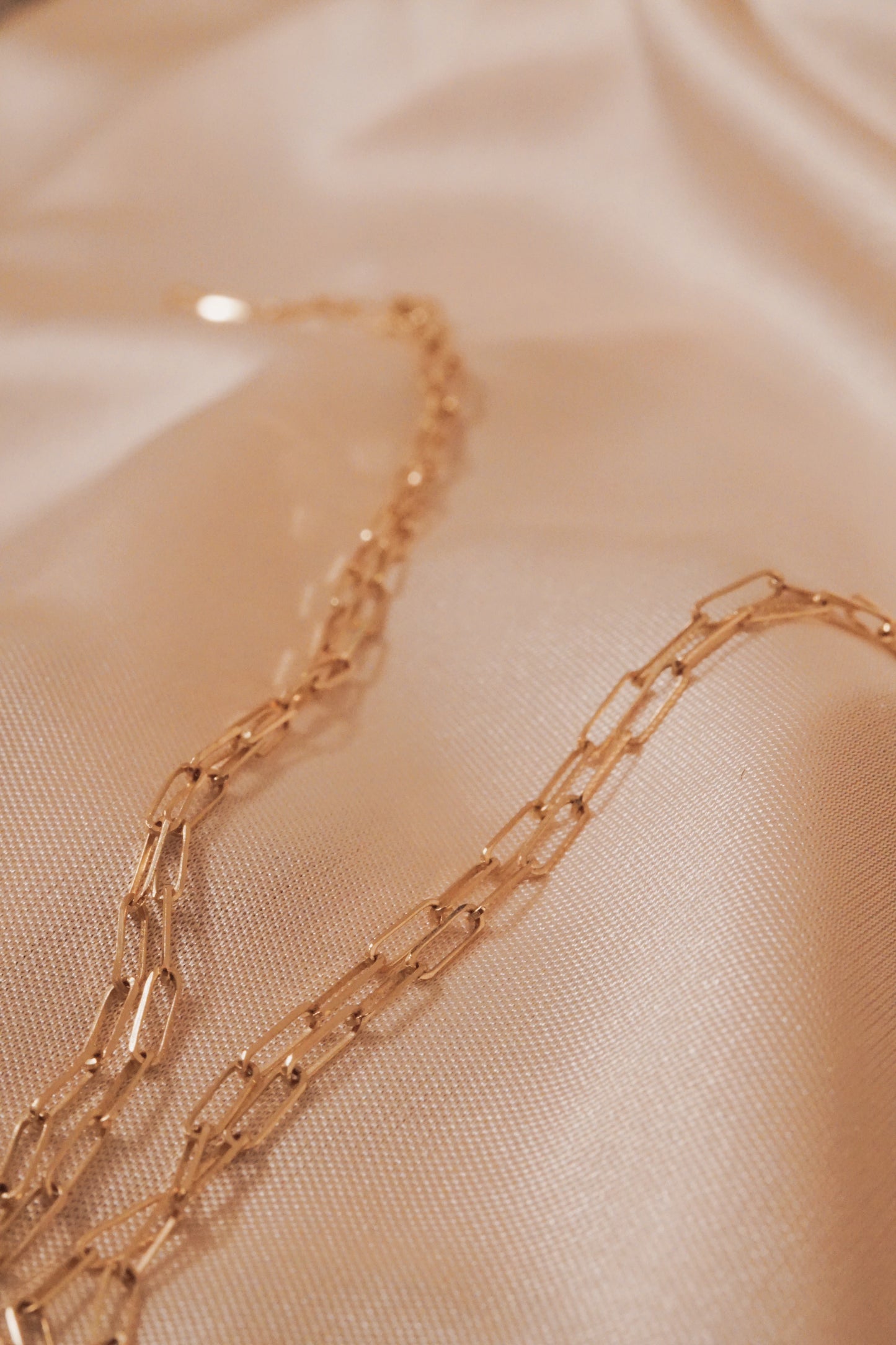 14K Gold Paperchip Chain