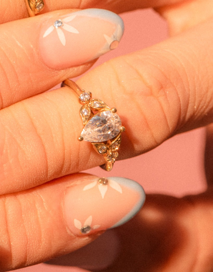 Immortelle Floral Engagement Ring