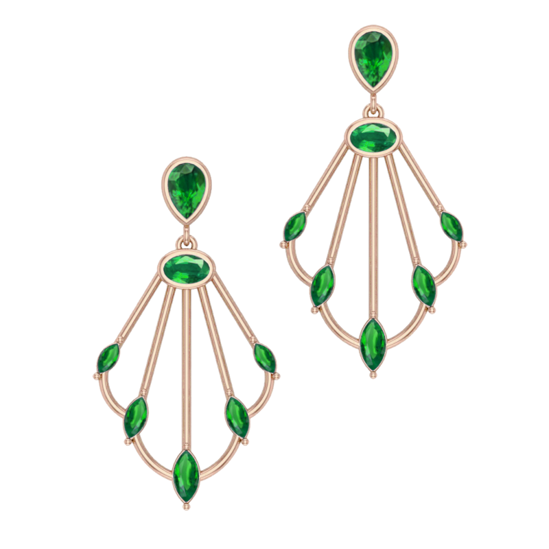 Sedna Tsavorite Scepter Earrings