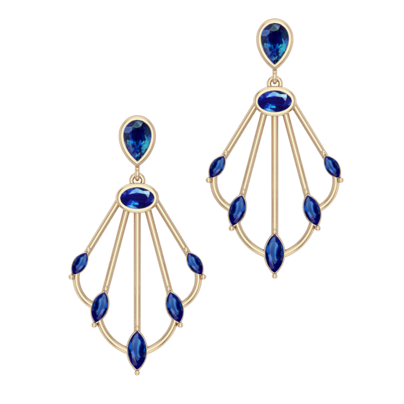 Sedna Sapphire Scepter Earrings